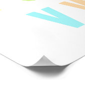 Poster Playroom Letters Alphabet Pastel Rainbow (Coin)