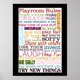 Poster PLAYROOM-REGELS