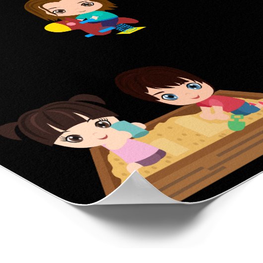 POSTER "PLAYTIME" POUR ENFANTS (Coin)