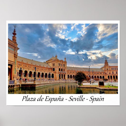 Poster Plaza de España Séville Espagne Europe (Devant)