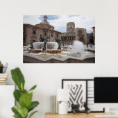 Poster Plaza De La Virgin Et Basilique De Virgen (Bureau à domicile)