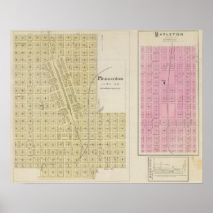 Poster Pleasanton, Mapleton, et Hammond, le Kansas