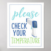 Poster Please Check your Temperature (Devant)