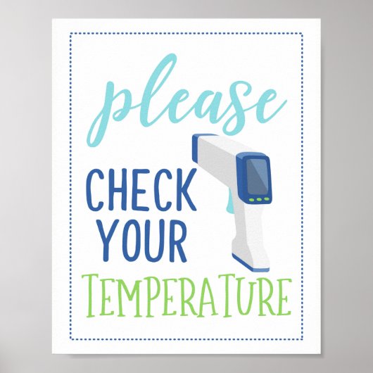 Poster Please Check your Temperature (Devant)