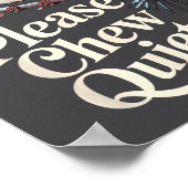 Poster Please Chew Quieter Funny Introvert Christmas Bird (Coin)