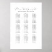 Poster Please Find Your Seat Wedding Seating Chart (Devant)