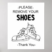 Poster Please Remove Your Shoes Graphic Illustrated  (Devant)
