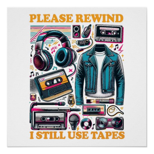 Poster Please Rewind - I still Use Tabes (Devant)