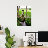Poster plein (18" x 24") Rice field Temple Bali (Bureau à domicile)