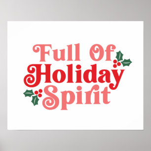 Poster Plein d'esprit de vacances - Typographie festive