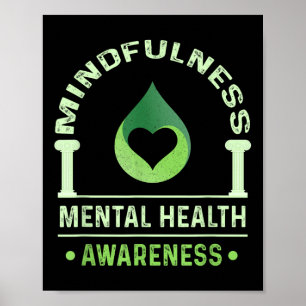 Poster Pleine conscience Santé mentale Sensibilisation à
