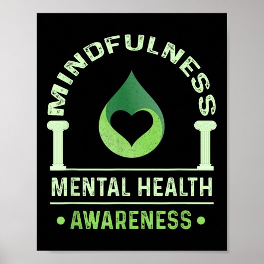 Poster Pleine conscience Santé mentale Sensibilisation à  (Devant)