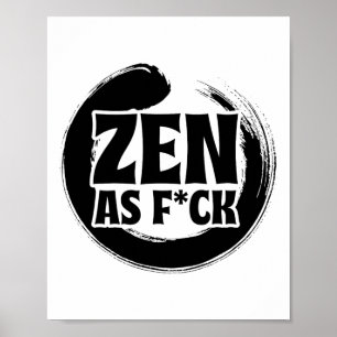 Poster Pleine Conscience Zen Comme Fck Paix Intérieure Mé
