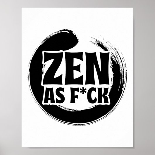 Poster Pleine Conscience Zen Comme Fck Paix Intérieure Mé (Devant)
