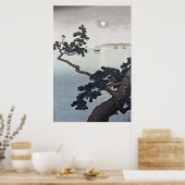 Poster Pleine lune à la plage d'Akashi par Tsuchiya Koits (Cuisine)