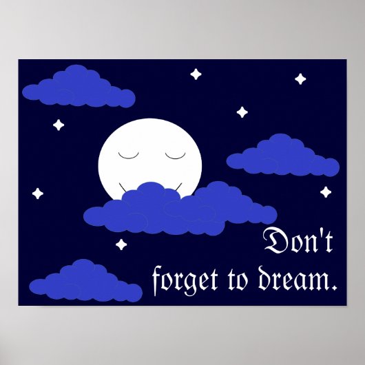 Poster Pleine lune à Midnight & Stars (Devant)