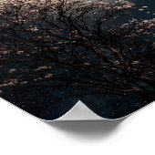 Poster Pleine lune avec Arbre en fleurs (Coin)