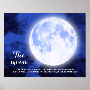 Poster Pleine lune Blue Sky Inspiration