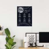 Poster Pleine lune céleste et stars (Bureau à domicile)