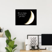 Poster Pleine lune, Citation, La vie est toujours changea (Bureau à domicile)