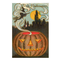 Pleine lune citrouille    Jack-o'-lantern Witch