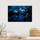 Poster Pleine lune dans la forêt de Midnight (Cuisine)