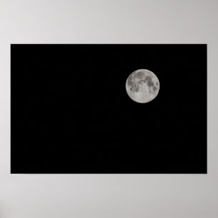 Poster Pleine lune dans le ciel sombre