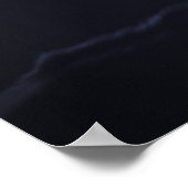 Poster Pleine lune de couverture nuageuse (Coin)