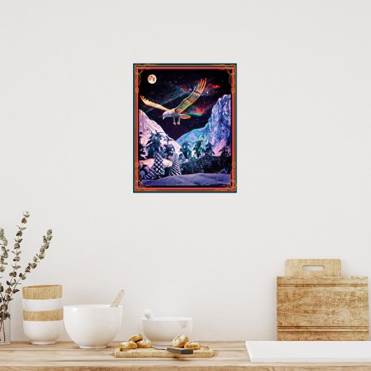 Poster Pleine lune de l'aigle des neiges (Cuisine)