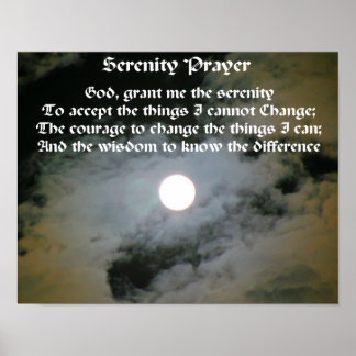 Poster Pleine lune de prière de sérénité Inspiration
