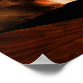 Poster Pleine lune, éclair et Silhouette Buck (Coin)