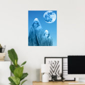 Poster Pleine lune en hausse (Bureau à domicile)