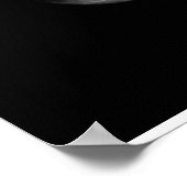 Poster Pleine lune en noir et blanc (Coin)