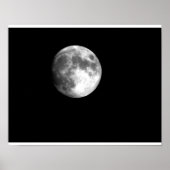 Poster Pleine lune en noir et blanc (Devant)