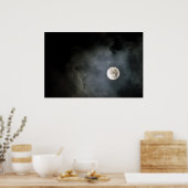 Poster Pleine lune et nuages (Cuisine)