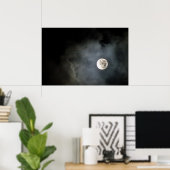 Poster Pleine lune et nuages (Bureau à domicile)