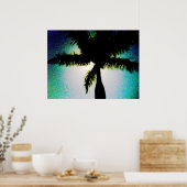 Poster Pleine lune et palmier (Cuisine)