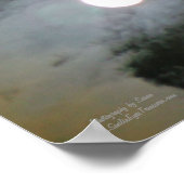 Poster Pleine lune Nuages Nuit Ciel Nature (Coin)