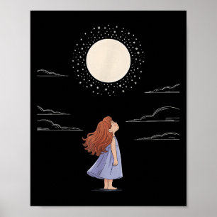 Poster Pleine lune Sentiments Design Astrologie Zodiac Sp