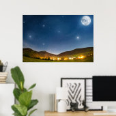 Poster Pleine lune Soirée d'été (Bureau à domicile)