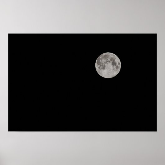 Poster Pleine lune sur ciel sombre (Devant)