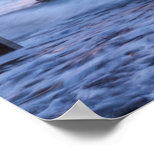 Poster Pleine lune sur la jetée des scripts (Coin)