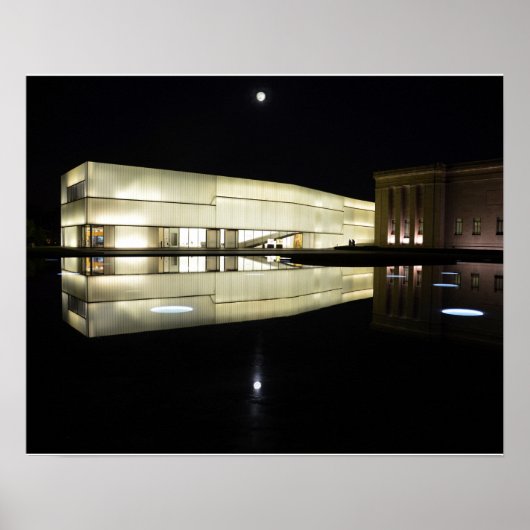 Poster Pleine lune sur Nelson-Atkins Museum of Art (Devant)