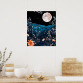 Poster Pleine lune sur un lac (Cuisine)