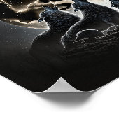 Poster Pleine lune Wolves Howling (Coin)