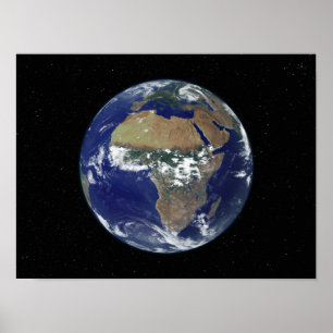 Poster Pleine Terre montrant l'Afrique et l'Europe