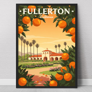 Poster Pleinerton Californie vintage