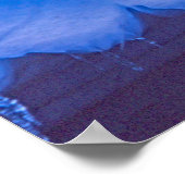 Poster Pléneau cimetière Iceberg, Antarctique : Bleu (Coin)