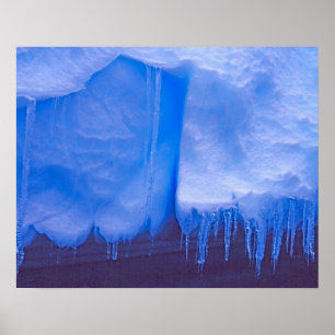 Poster Pléneau Graveyard Iceberg, Antarctique : Bleu