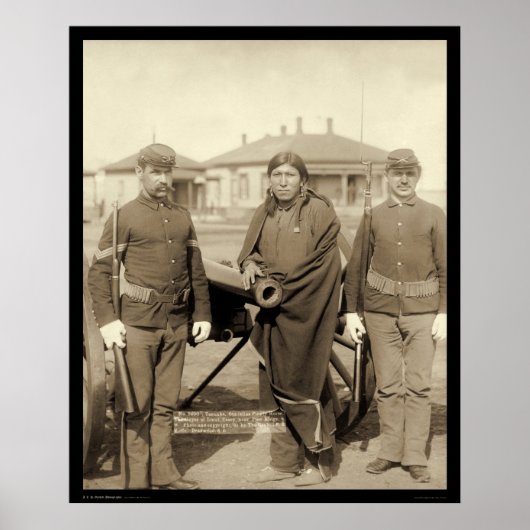 Poster Plenty Horses Oglala Indian SD 1891 (Devant)